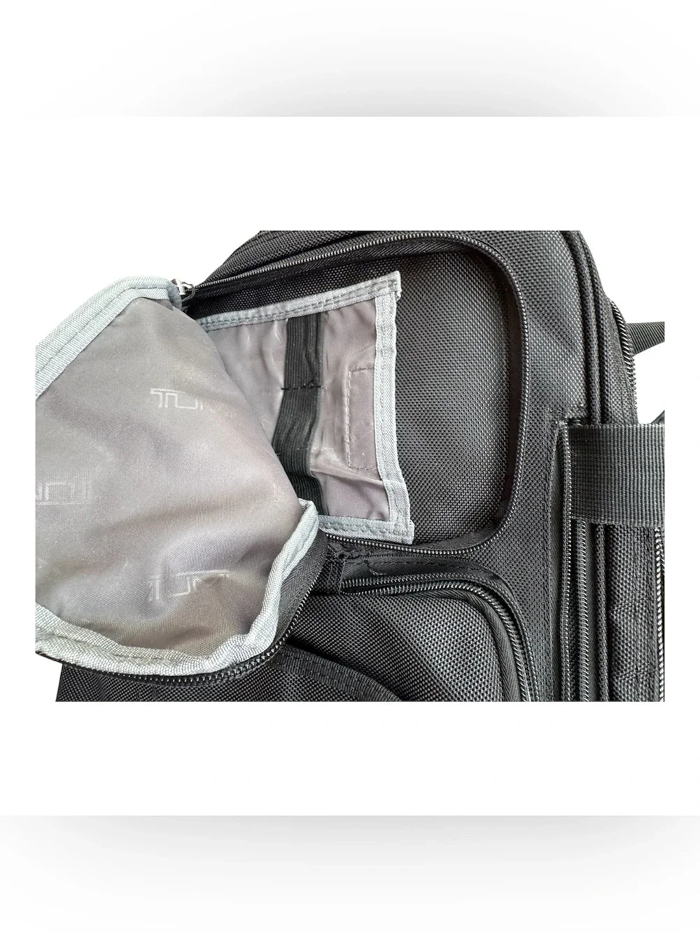 Black Laptop Messenger Bag with Dual Front Pockets lots of zippered compartments